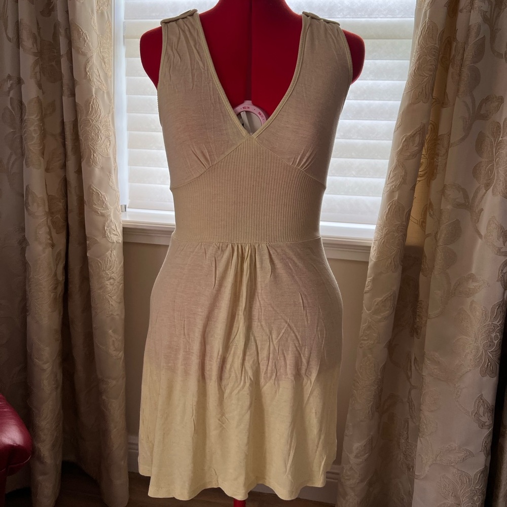Pale yellow women’s sleeveless dress, medium, brand: No!No!No!